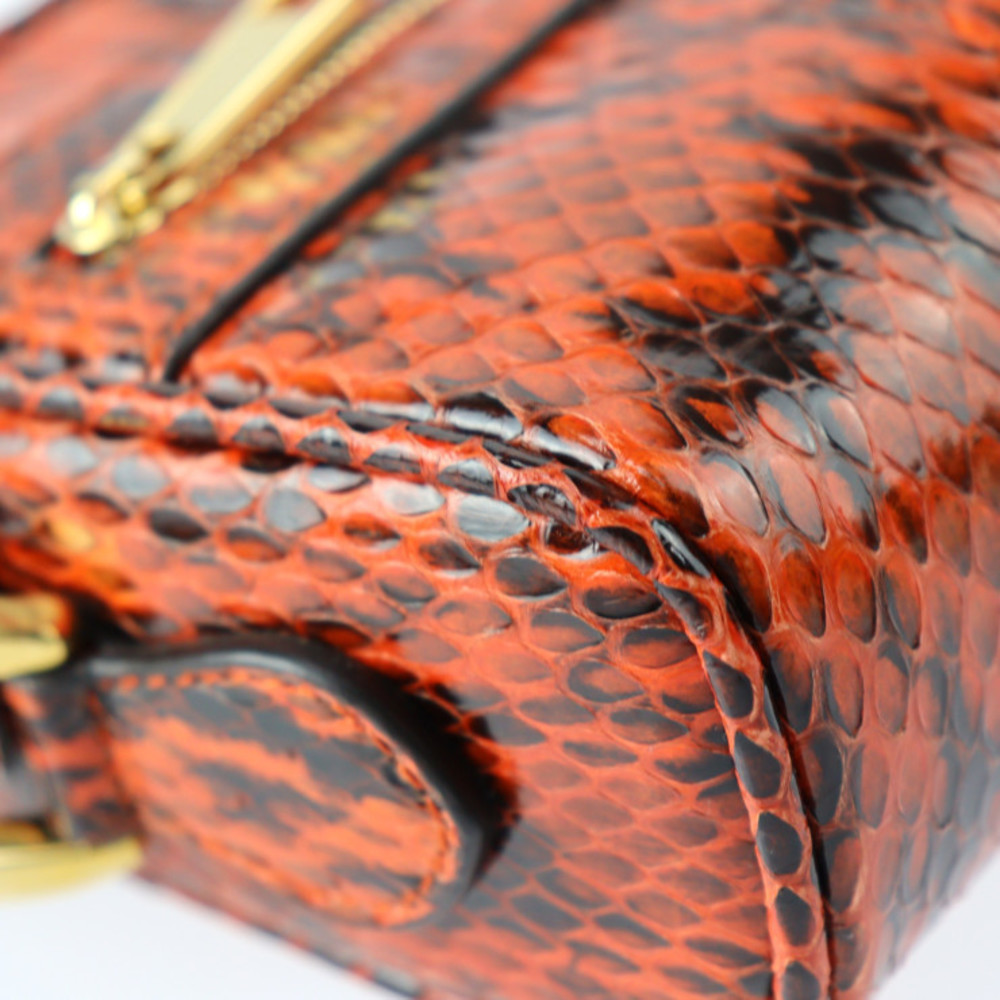 Gucci Ophidia Shoulder Bag Python Orange Black Gg - image 5